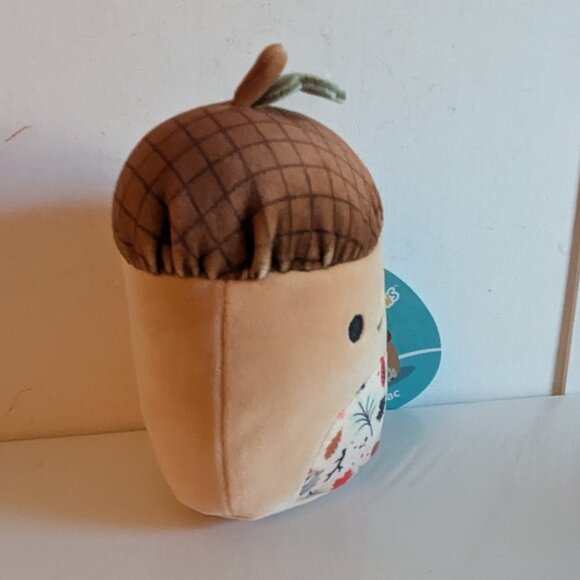 NWT 5" Mac Acorn Leaf Pattern Belly Squishmallows Autumn Fall Harvest Plush Toy - Picture 3 of 7